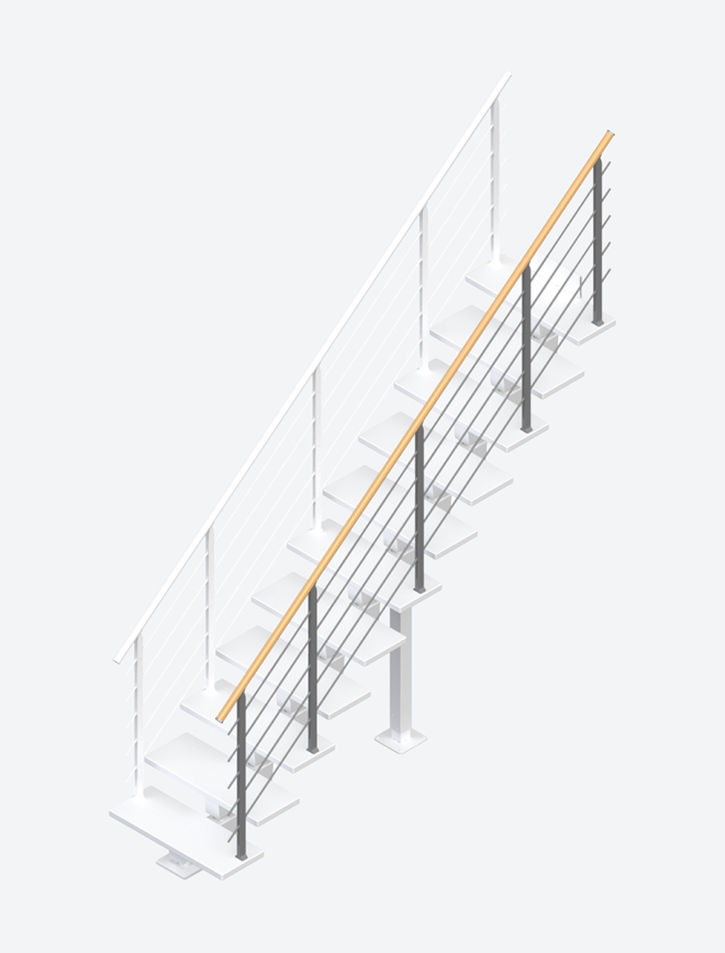 Stair banister DUBAI Design straight flight