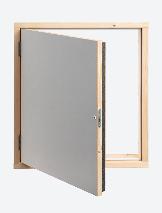 Fire-resistant wall hatch EI45