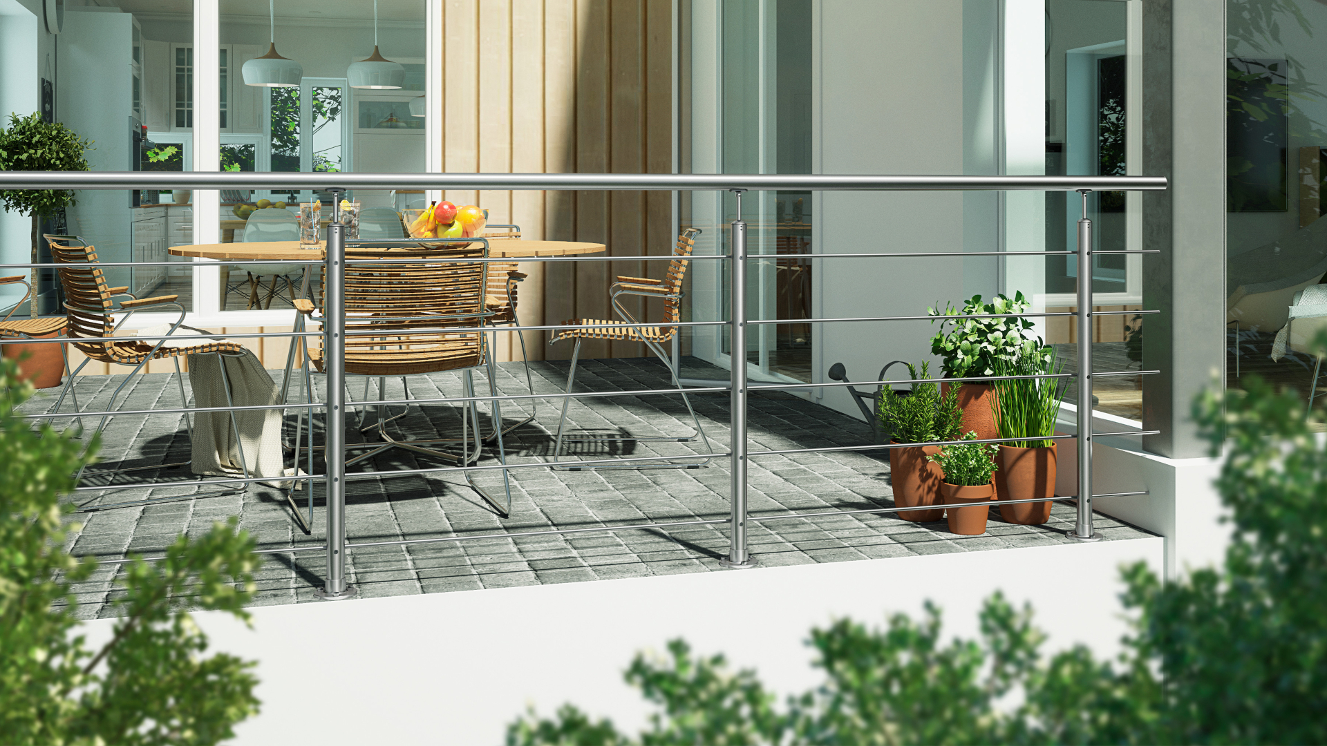 Balustrade kit HARMONY Stainless Steel Grey metallic