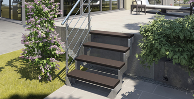 4 treads Garden stair to add access and safety