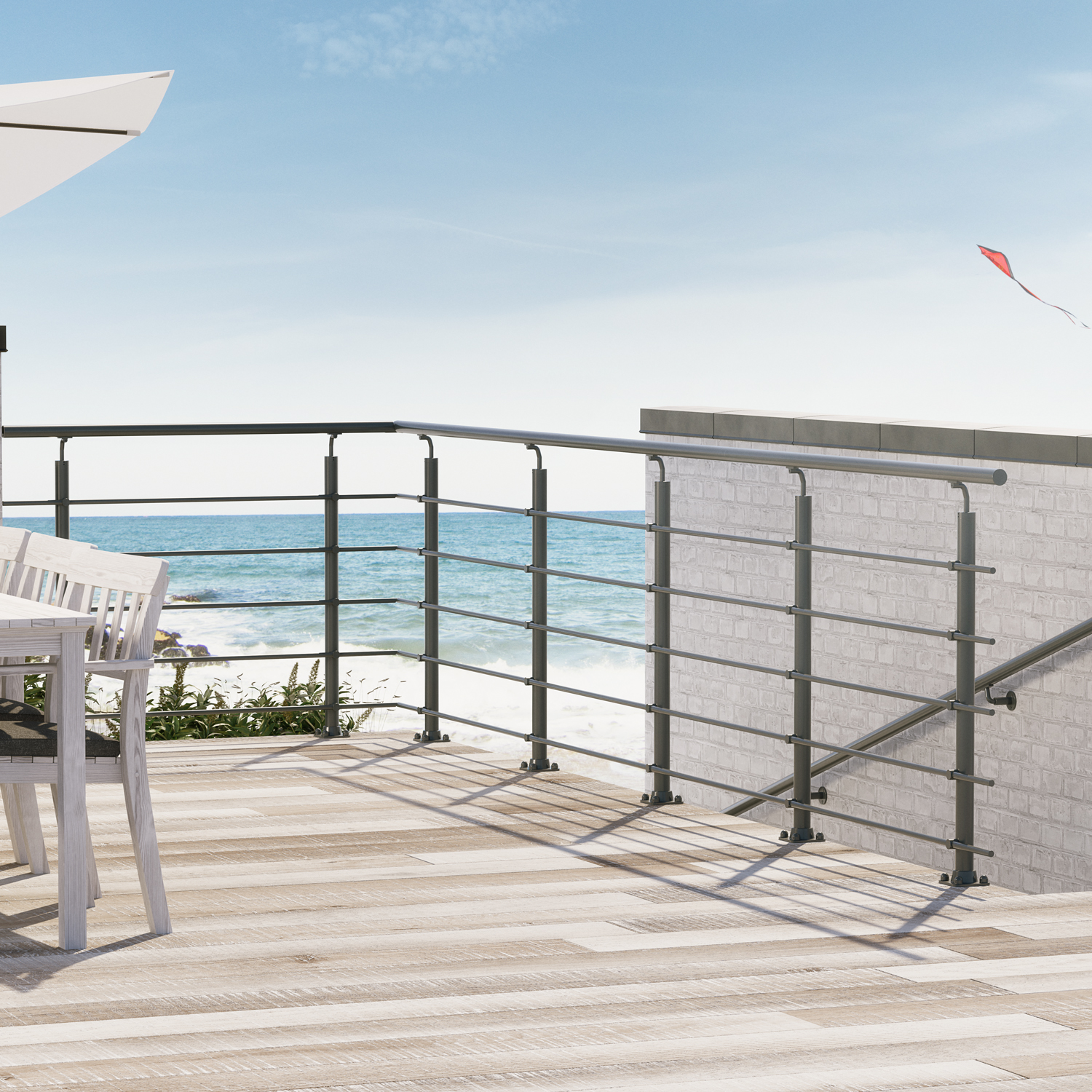 Balustrade Decking Systems by the water