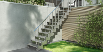 Outdoor staircase in galvanized steel by lovely house