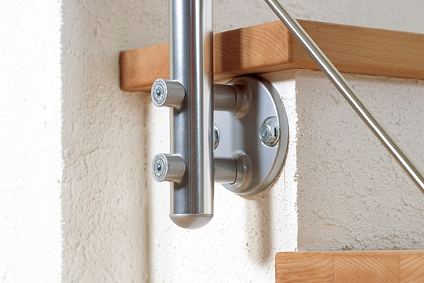 Wall mounted post from a balustrade system