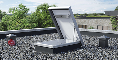 Roof hatch that provides easy access to the roof